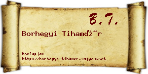 Borhegyi Tihamér névjegykártya